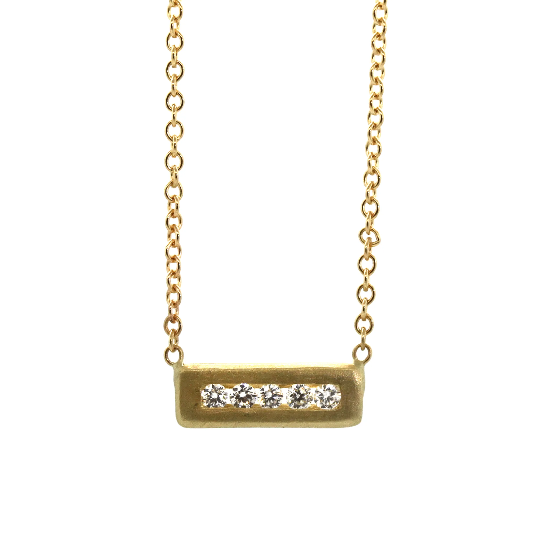 Diamond Brick Necklace