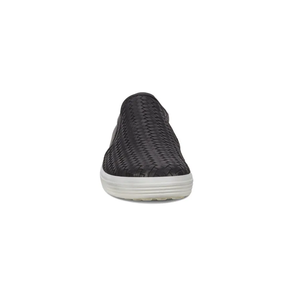 Ecco Women's Soft 7 Woven Slip-On - Black