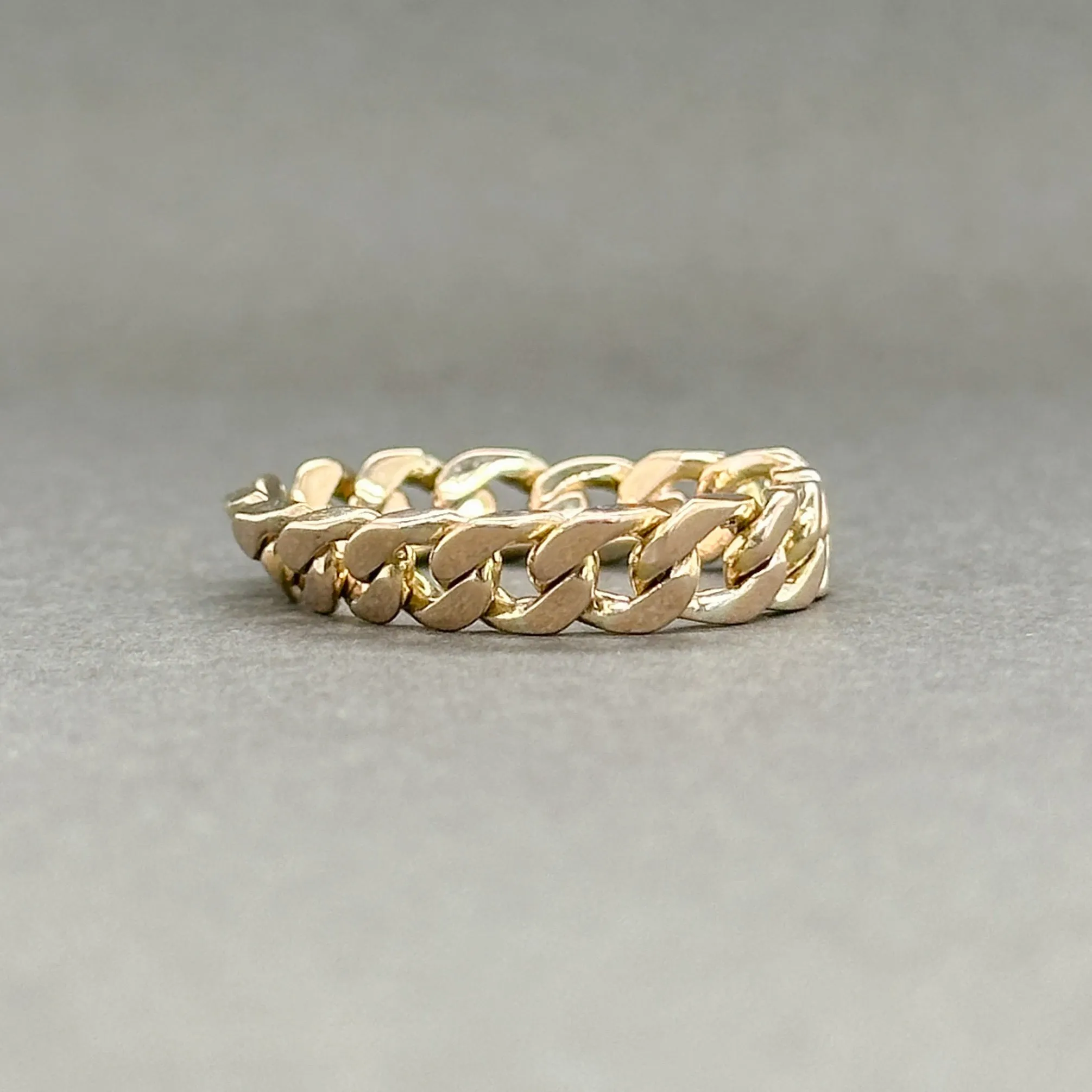 Estate 14K Y Gold Curb Link Chain Ring