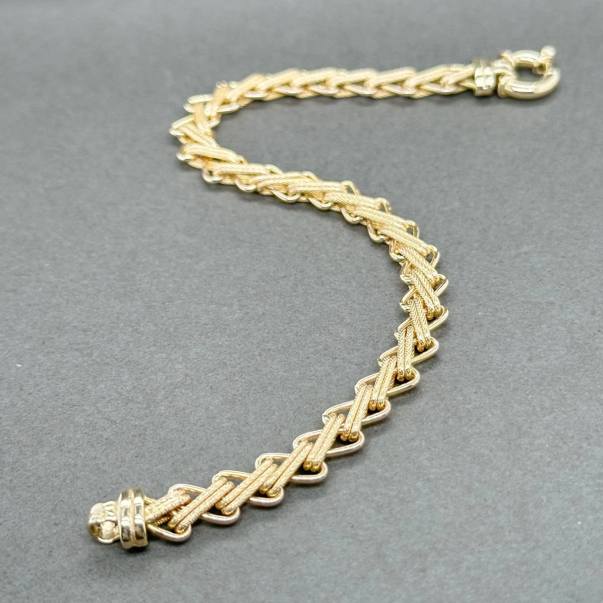 Estate 14K Y Gold Fancy Link Bracelet