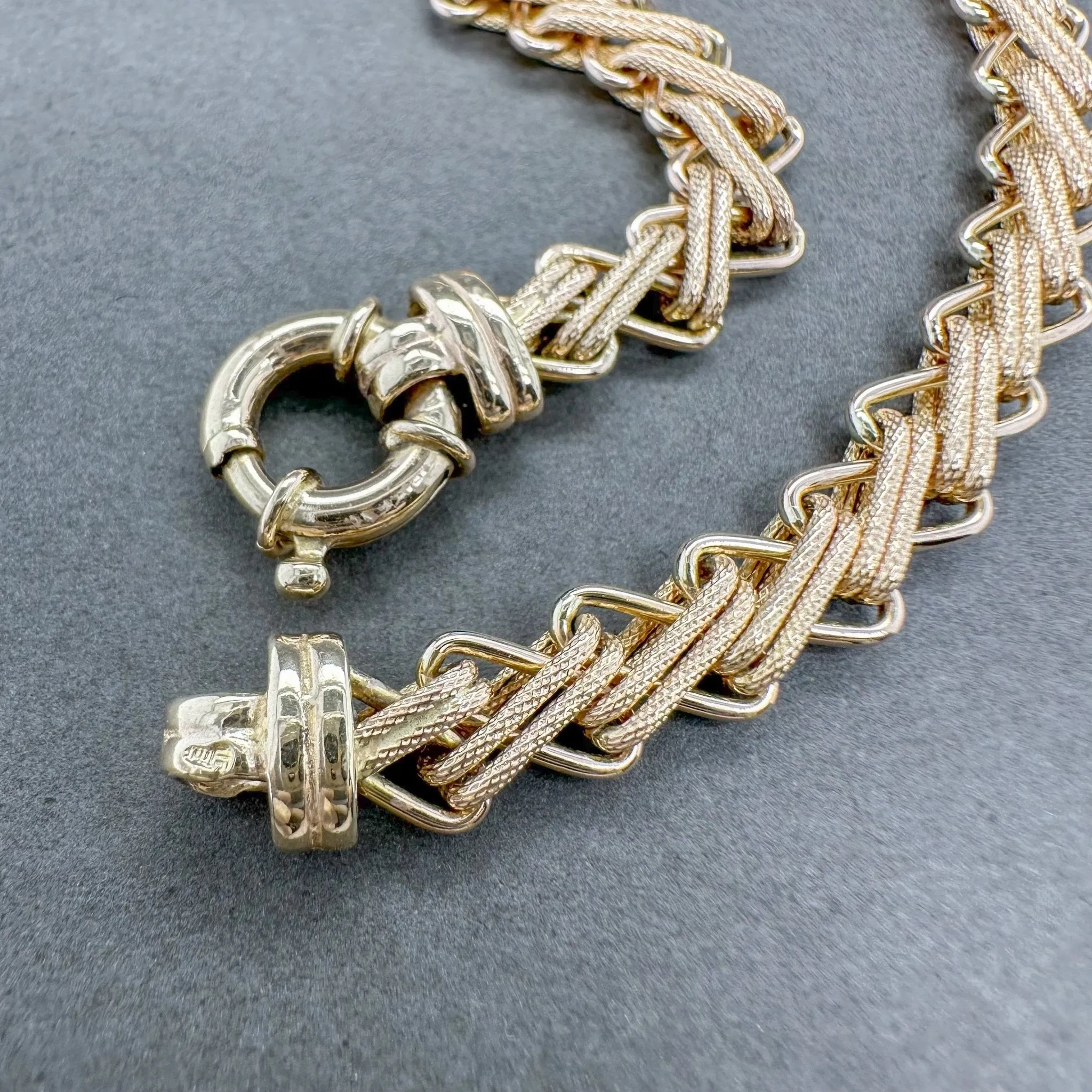 Estate 14K Y Gold Fancy Link Bracelet