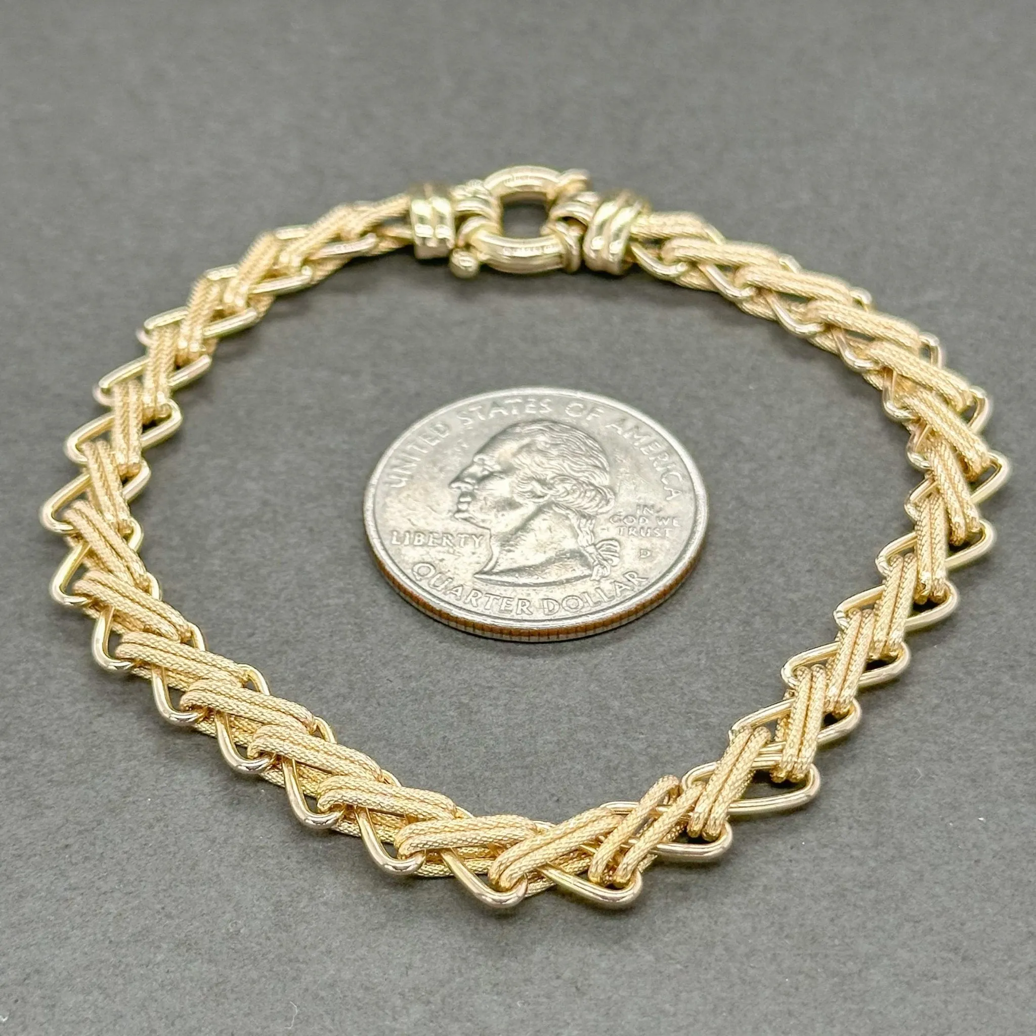 Estate 14K Y Gold Fancy Link Bracelet