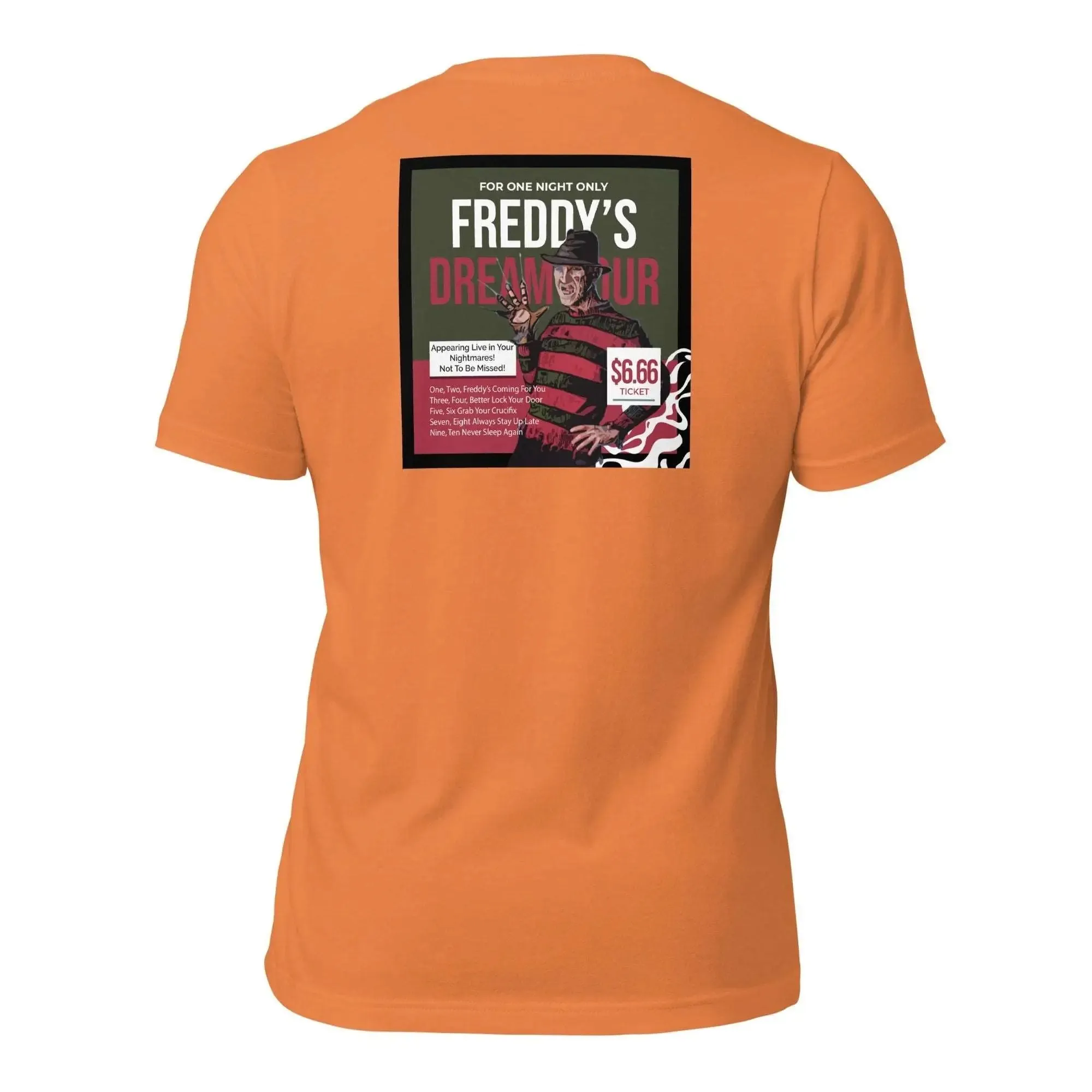 Freddy's Dream Tour Unisex t-shirt (Back)