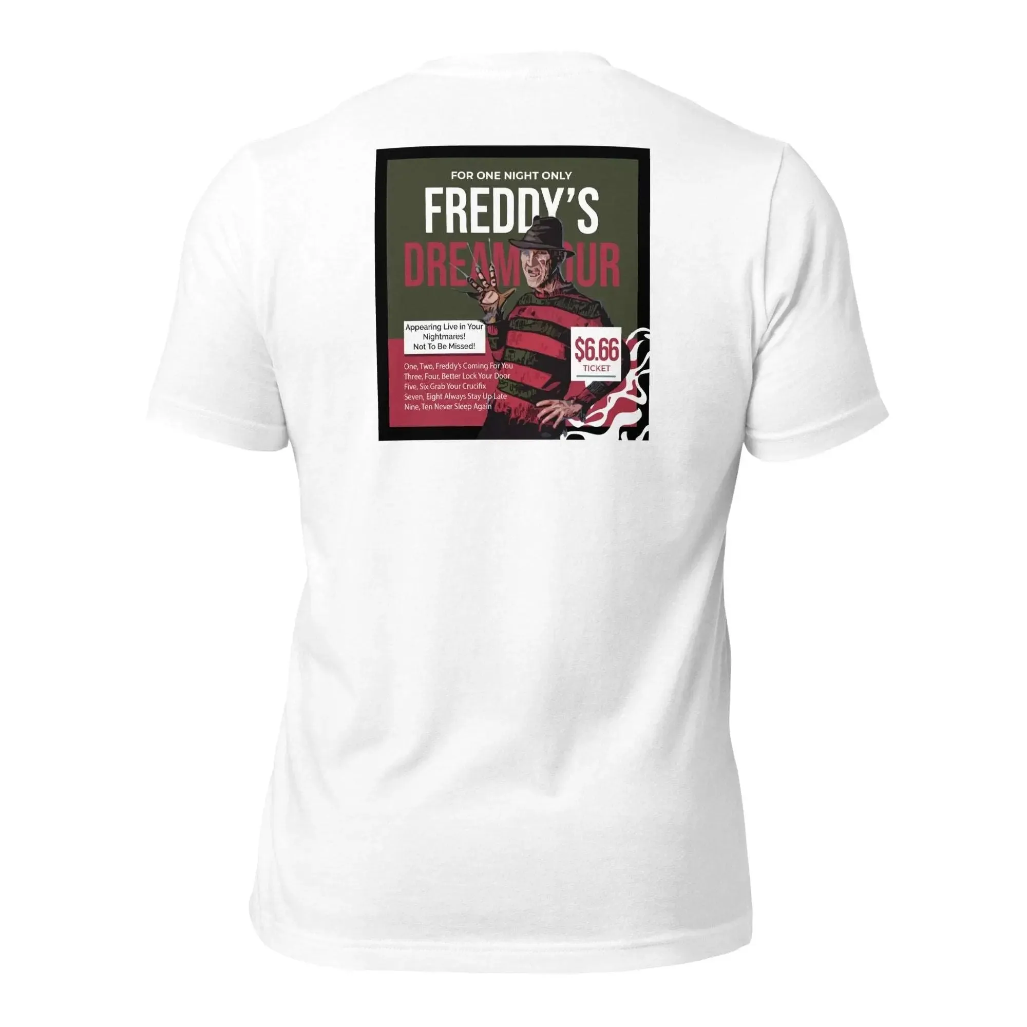 Freddy's Dream Tour Unisex t-shirt (Back)