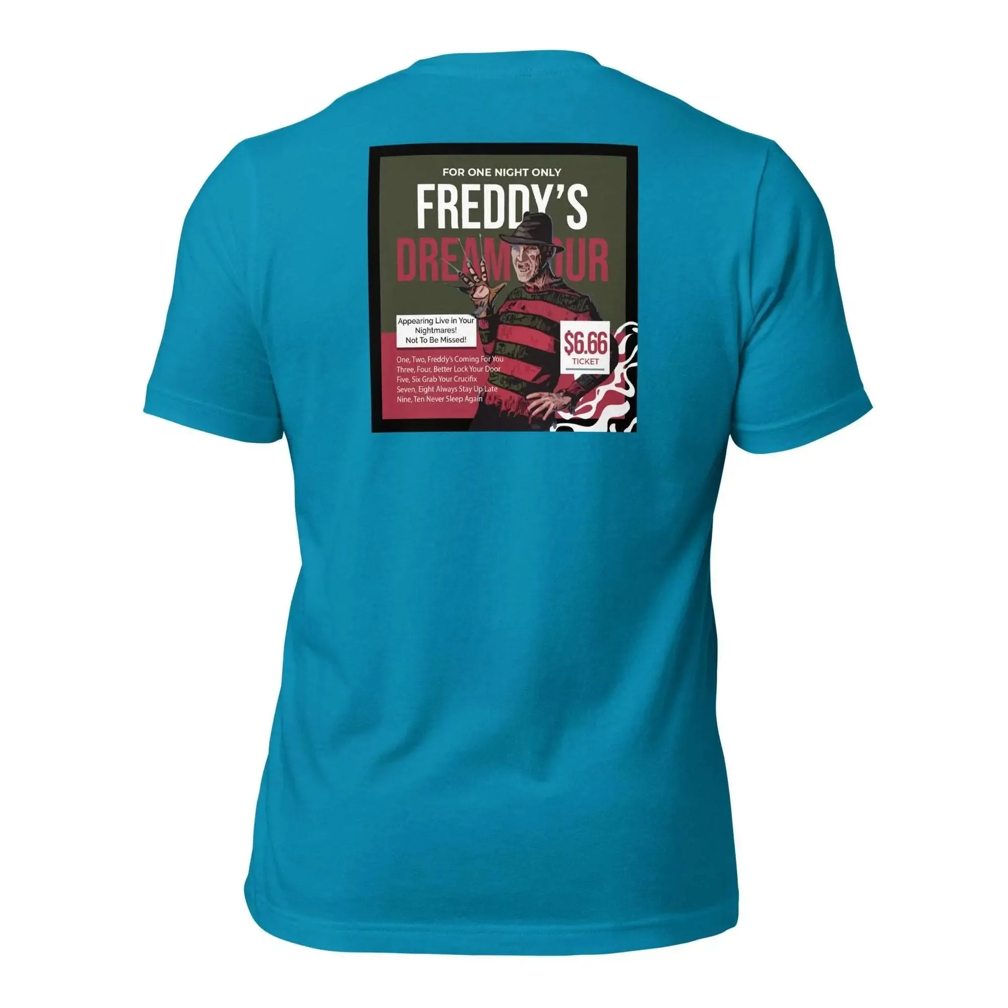 Freddy's Dream Tour Unisex t-shirt (Back)