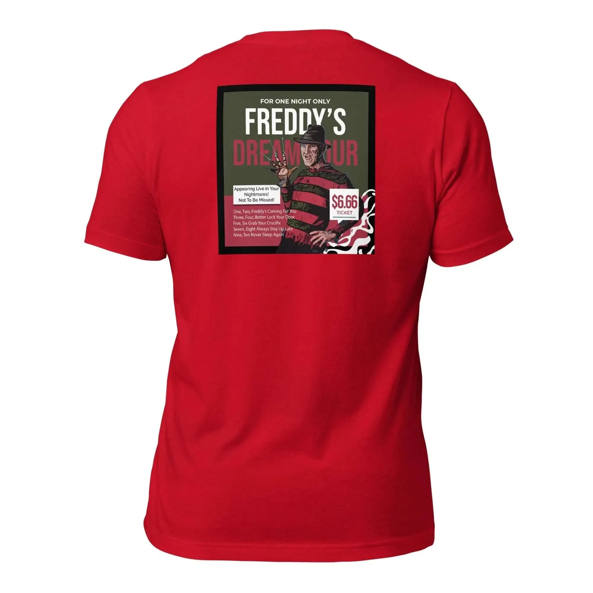 Freddy's Dream Tour Unisex t-shirt (Back)