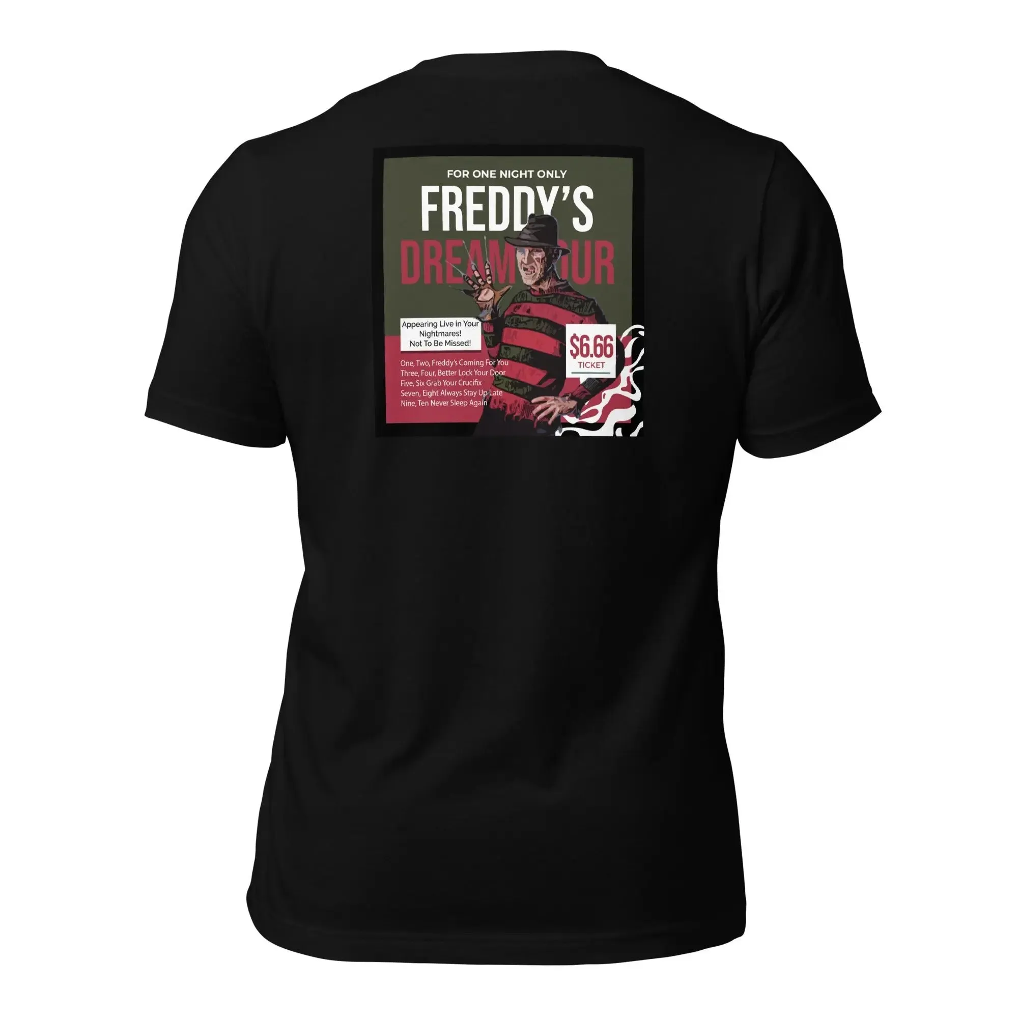 Freddy's Dream Tour Unisex t-shirt (Back)