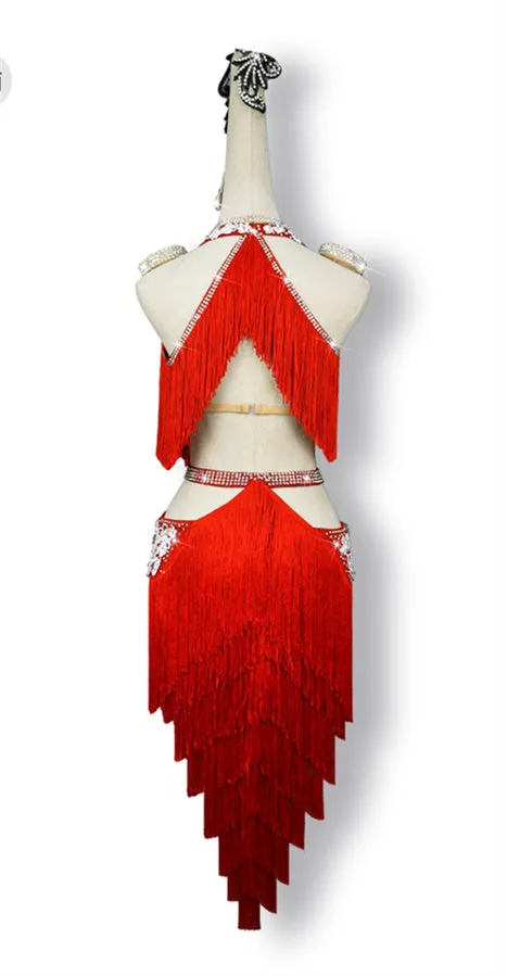 Fringe Glamour Latin Dance Dress | QY01