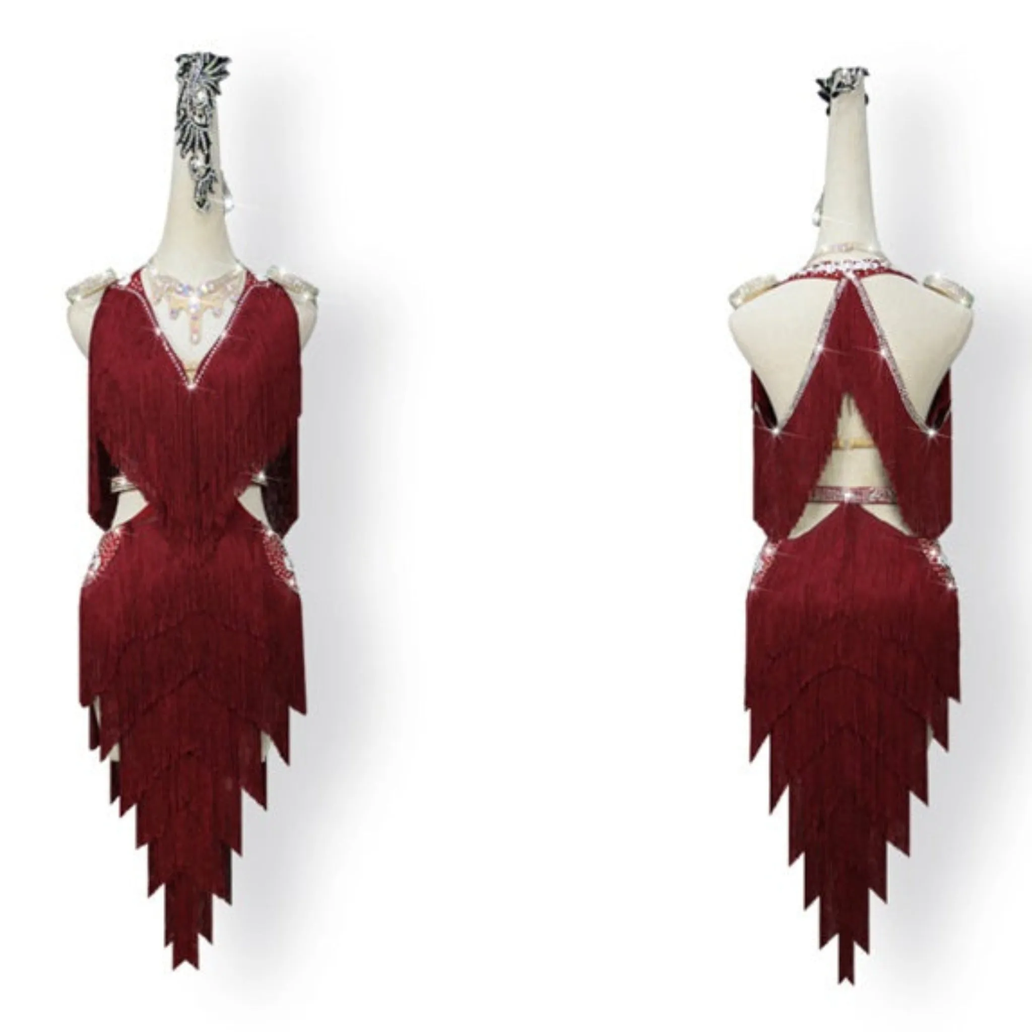 Fringe Glamour Latin Dance Dress | QY01