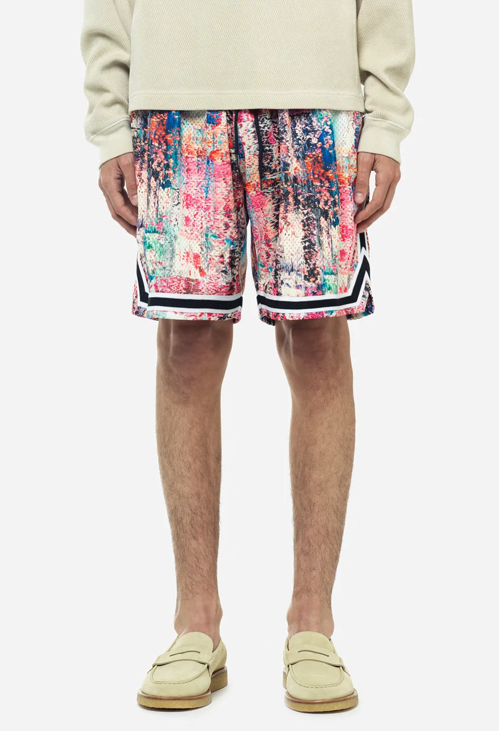 Game Shorts / Pink Ikat