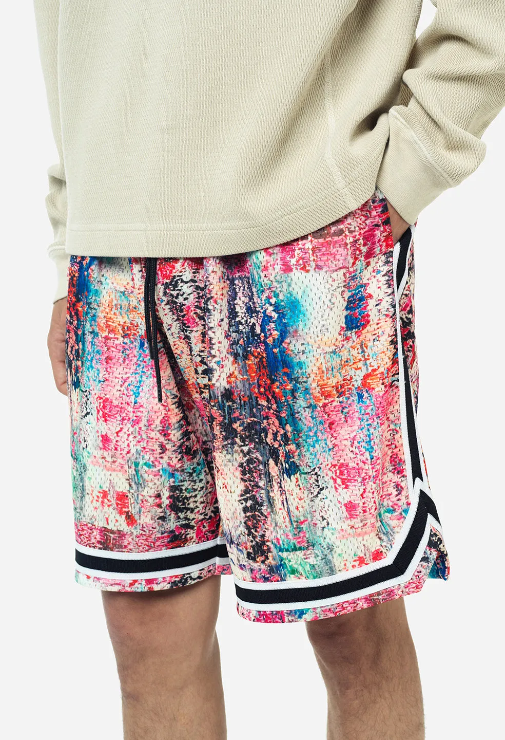 Game Shorts / Pink Ikat