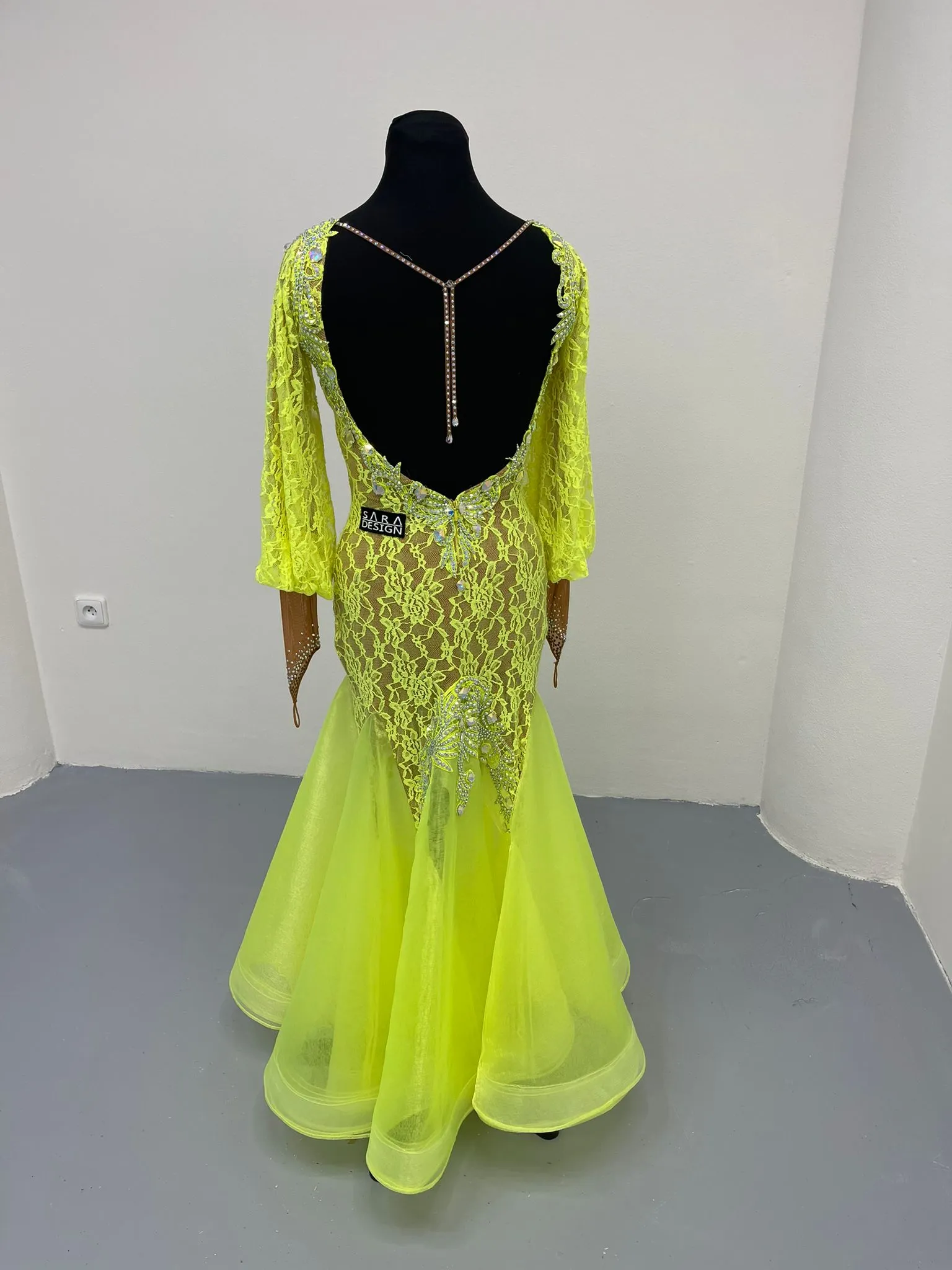 Glowing Neon Spectacle Ballroom Gown