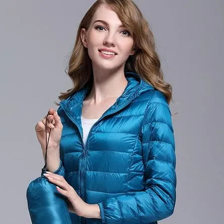 GODLIKE Women's Pure Color Trendy Autumn Winter Spring Fashion Ultralight Parka Jacket