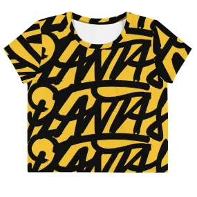 Graff Print Crop Tee