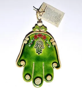 Hamsa Hand Wall Hanging Evil Eye Kabbalah Luck New Ceramics from holy land #713