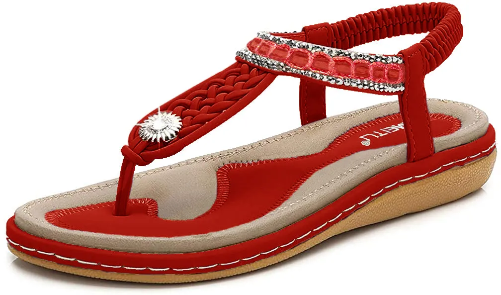 Haute edition Summer Bohemian Beaded Comfort Sandals