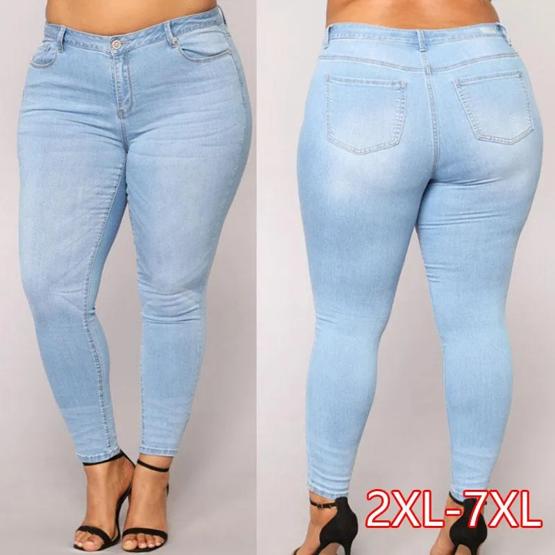 High Waist Skinny Pencil Denim Elastic Jeans