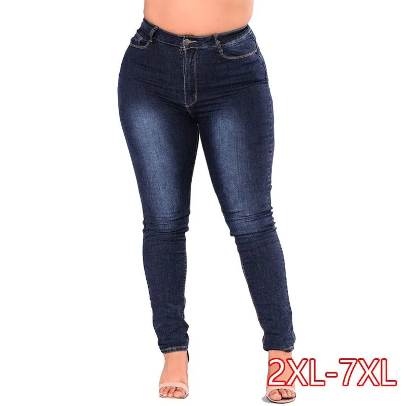 High Waist Skinny Pencil Denim Elastic Jeans