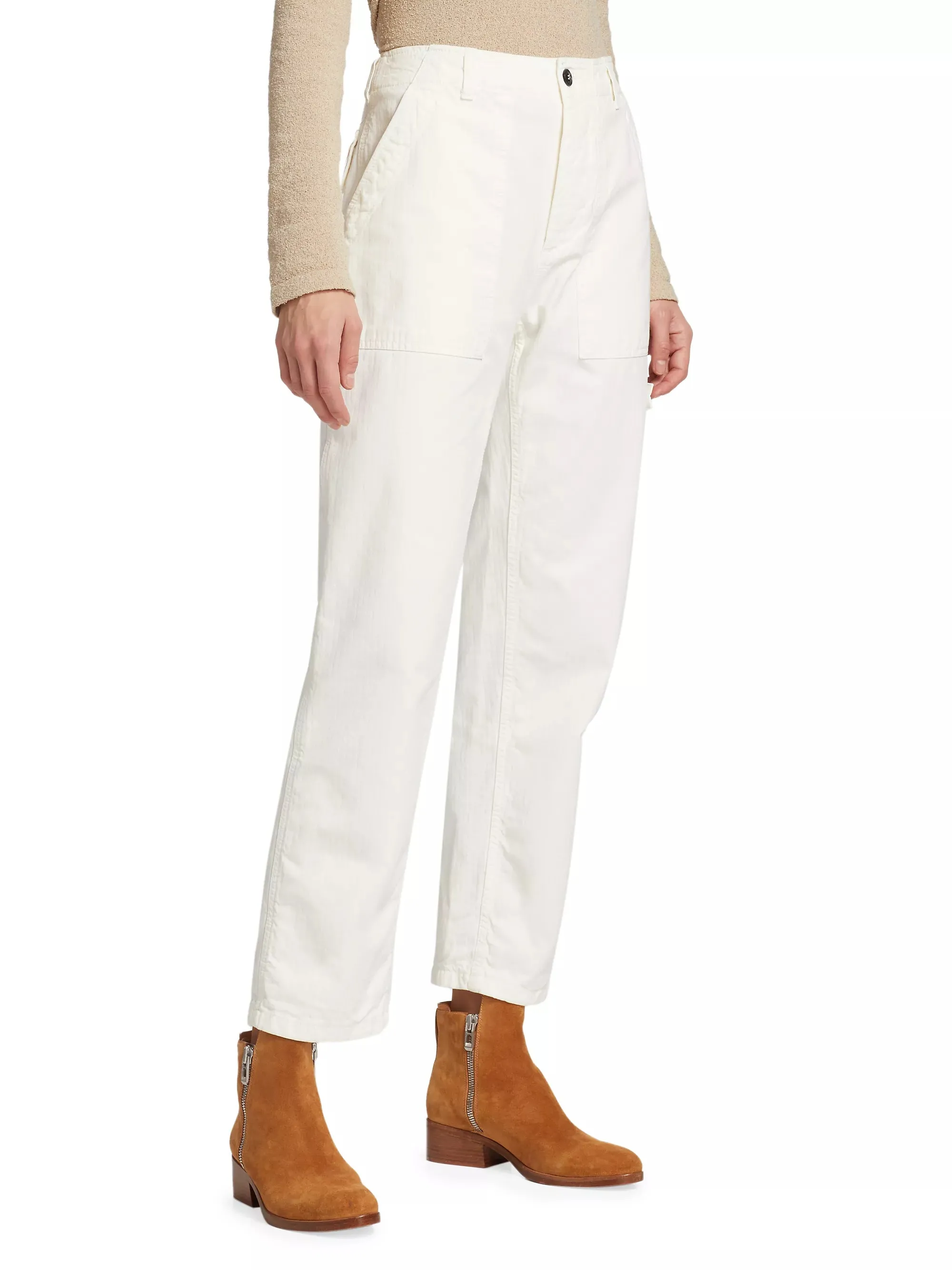 Jerry Fatigue Pants - White