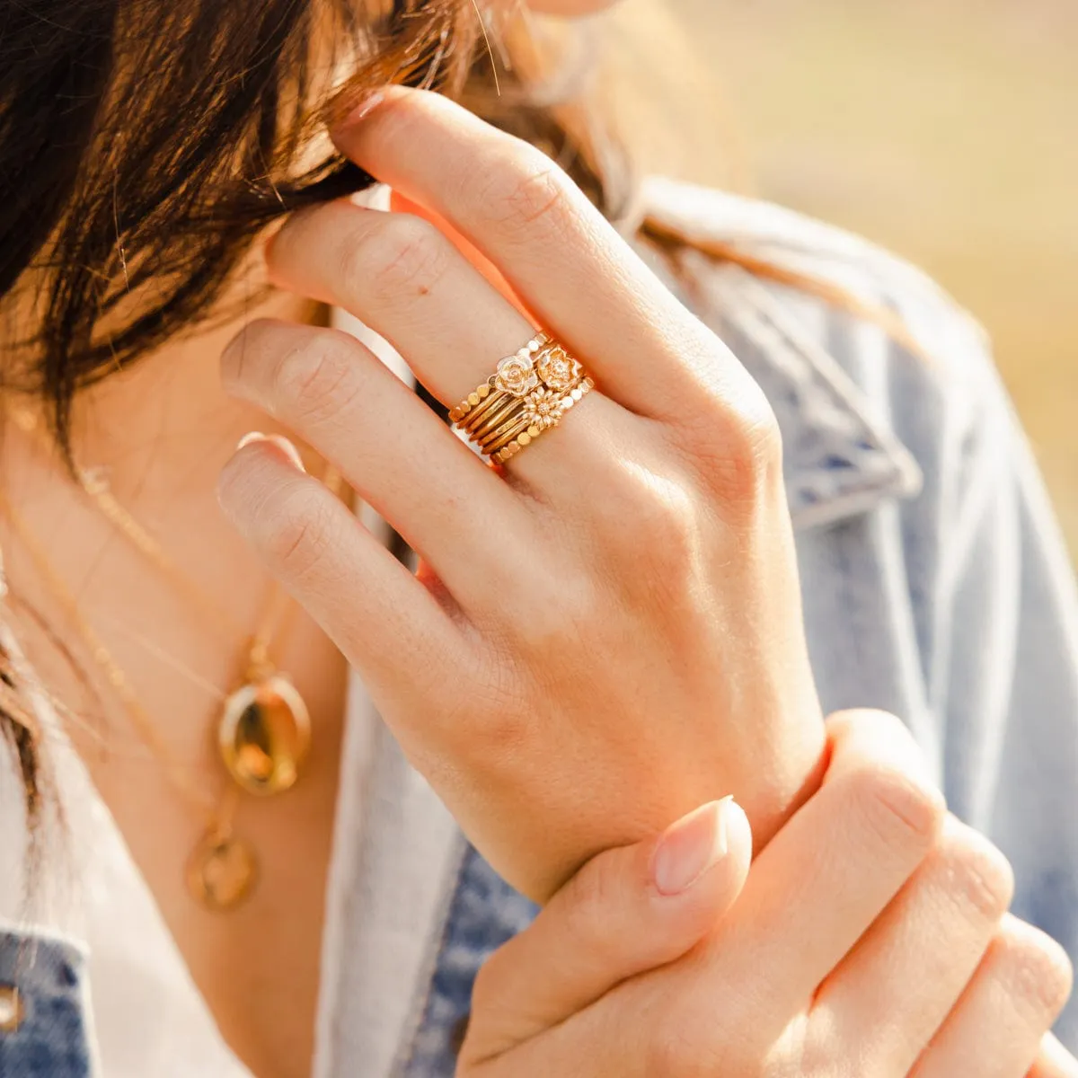 June Birth Flower Ring