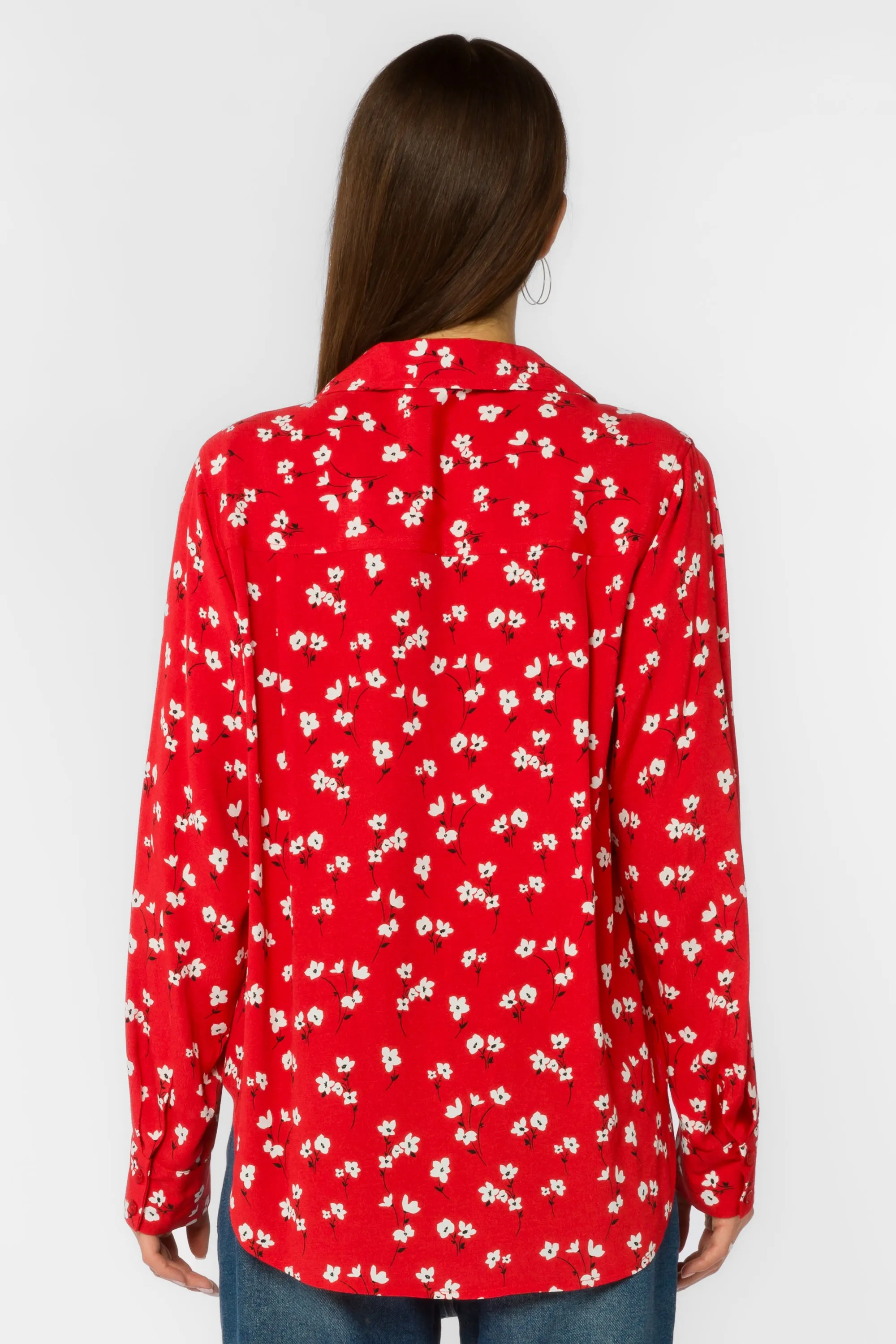 Kacia Red Poppy Shirt