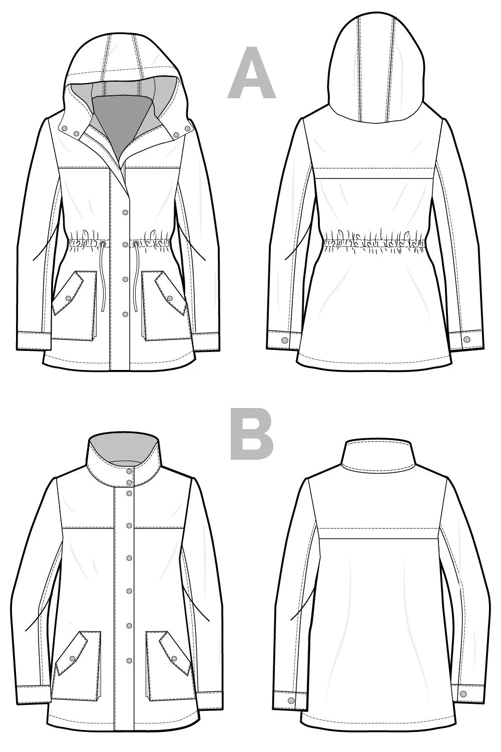 Kelly Anorak Jacket Sewing Pattern by Closet Core Patterns