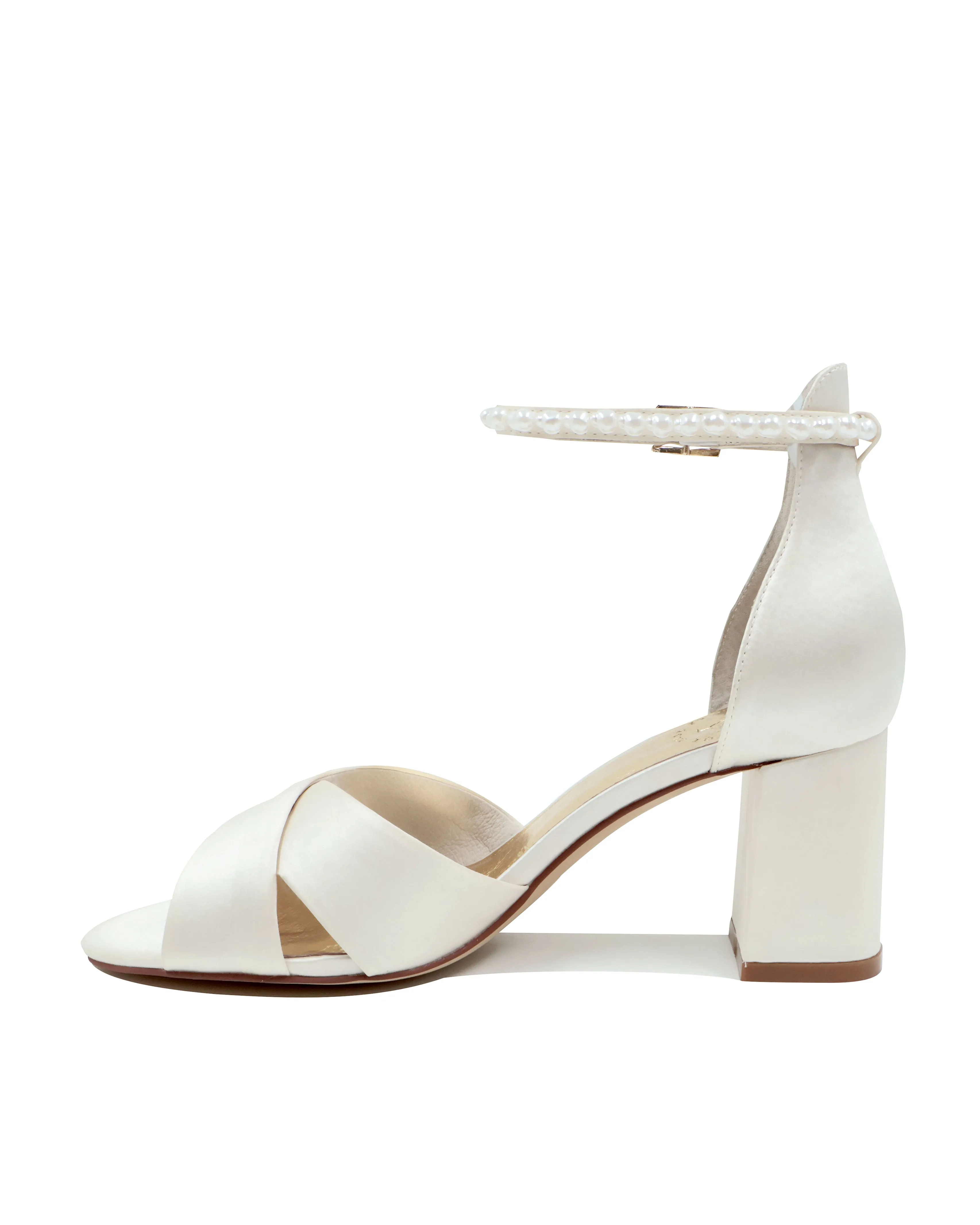 KINDRED - IVORY SATIN PEARL BRIDAL SHOES