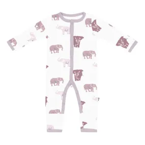 Kyte Baby Printed Snap Romper in Elephant