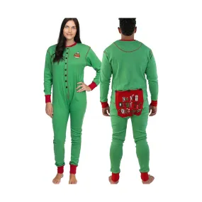 Lazy One Don't Open Till Christmas Adult Onesie Flapjack - Green