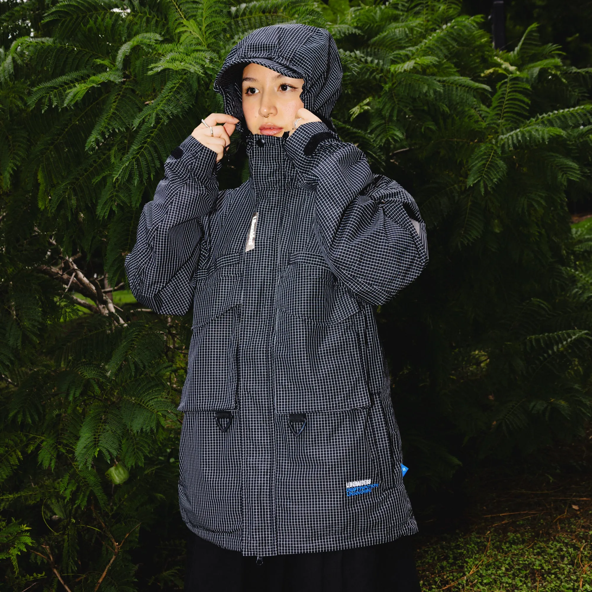 Liberaiders Grid Cloth Parka Black