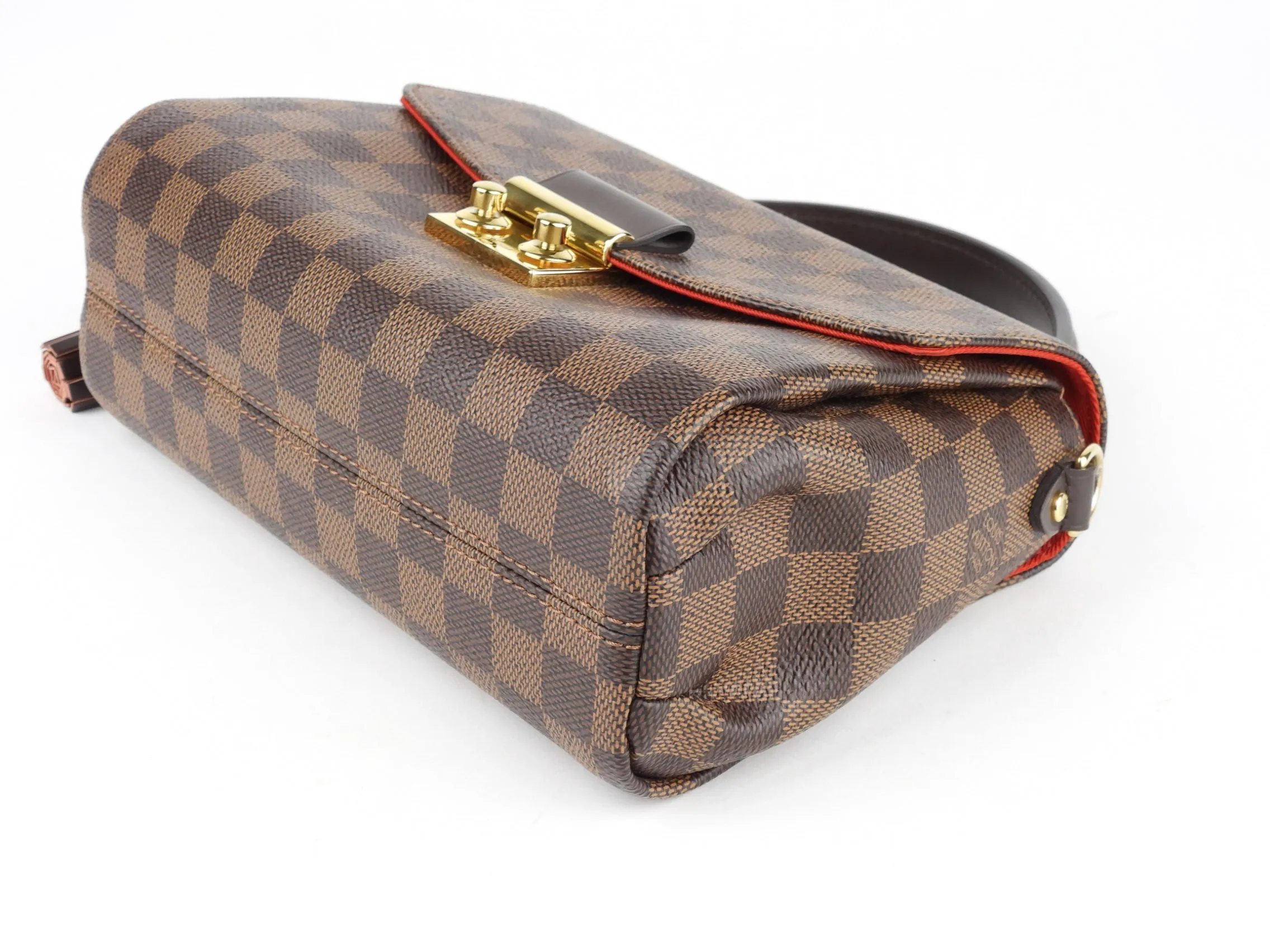 Louis Vuitton Croisette Damier Ebene Coated Canvas Two Way Top Handle Shoulder Bag