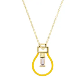 LUZ BAGUETTE ENAMEL NECKLACE