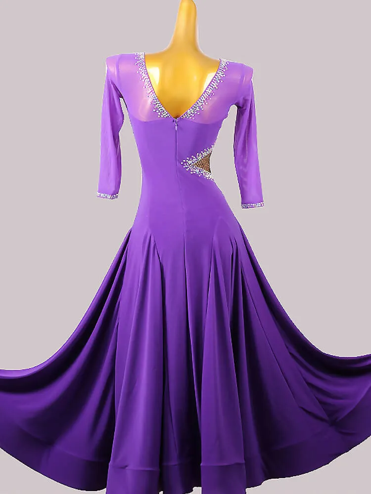 Majestic Allure Dress | Purple/Navy Blue | LXT891