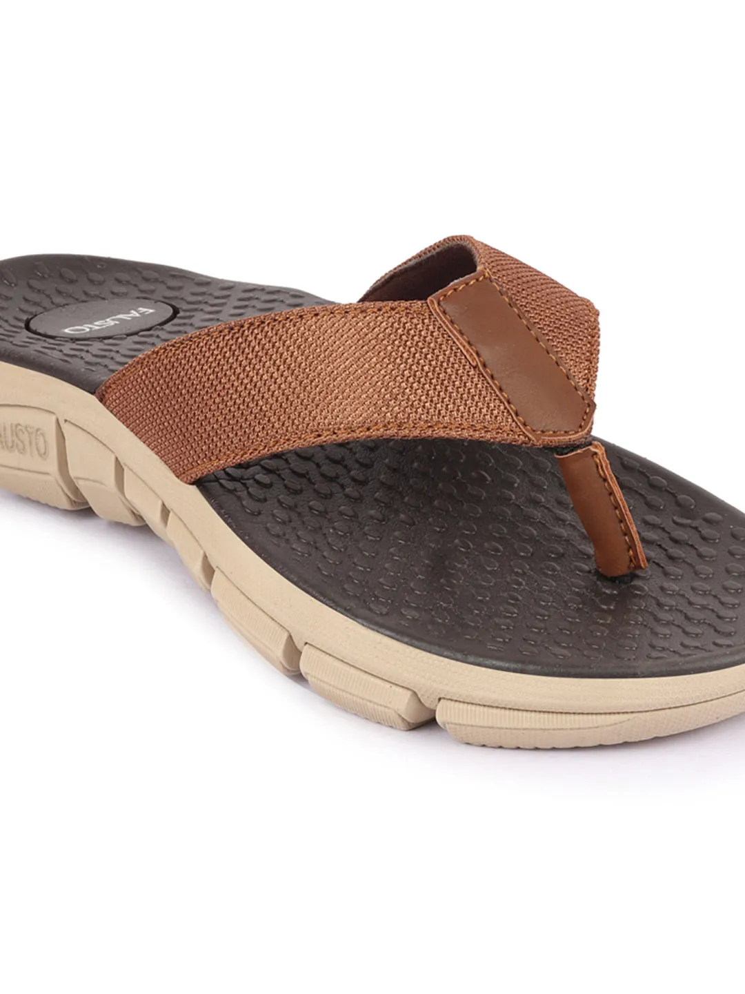 Men Tan Phylon Sole Flexible Ultrasoft Outdoor & House Slippers