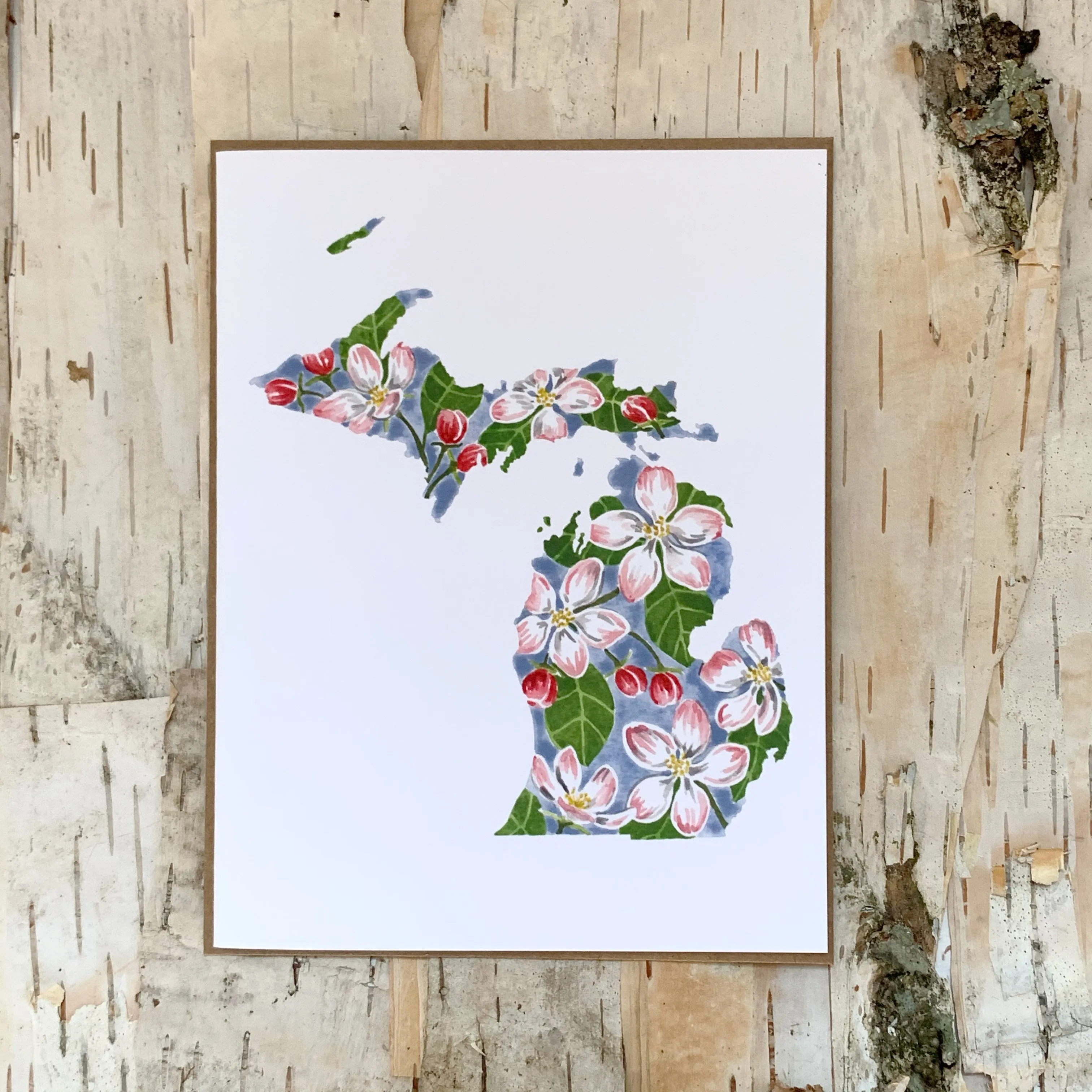 Michigan Apple Blossom Card