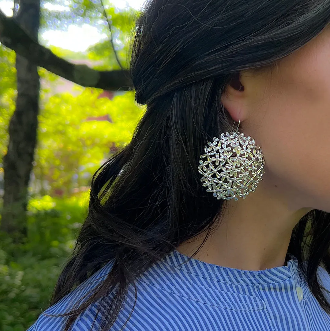 Millefleurs Silver Earrings