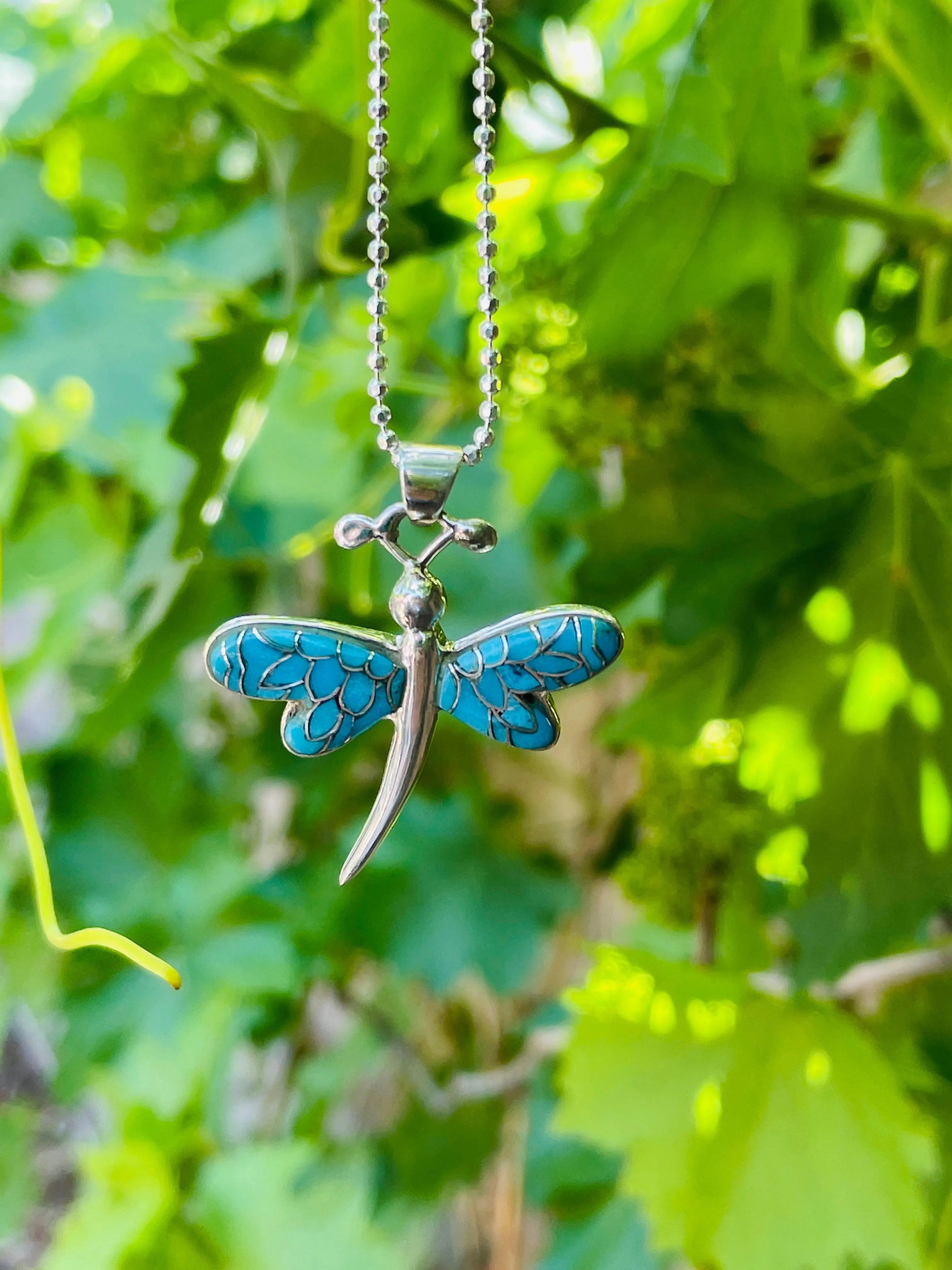 Mini Dragonfly {turquoise} necklace