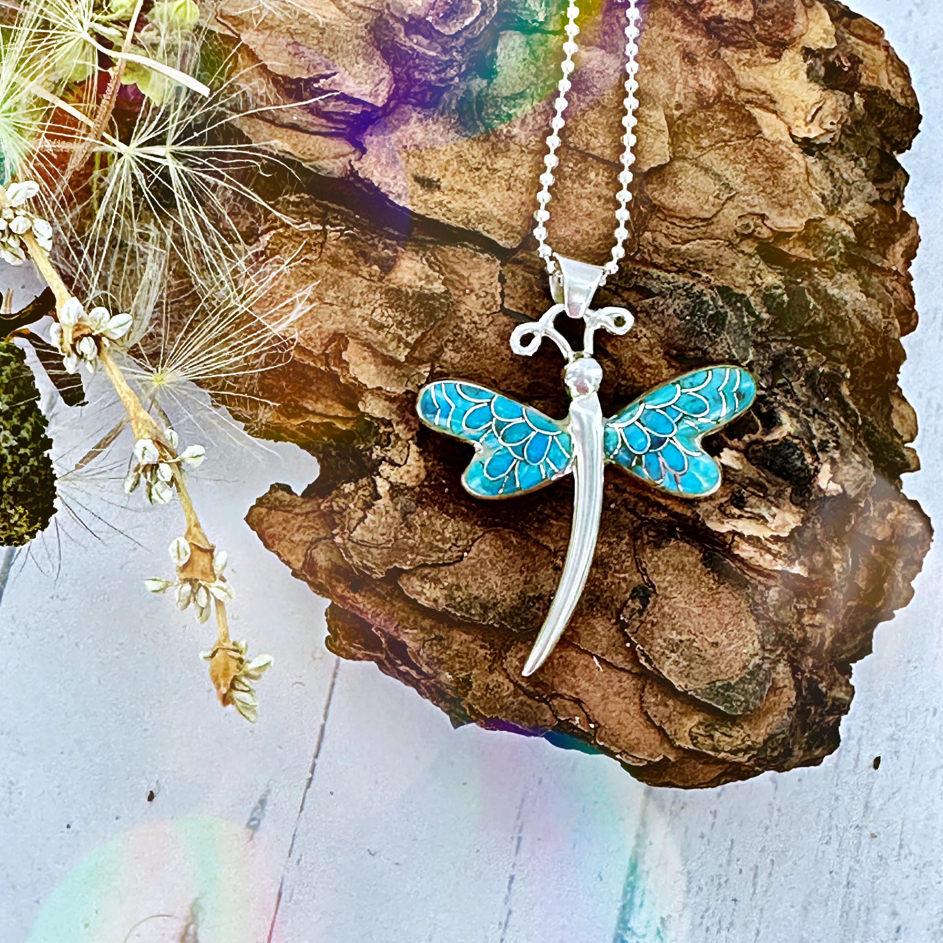 Mini Dragonfly {turquoise} necklace