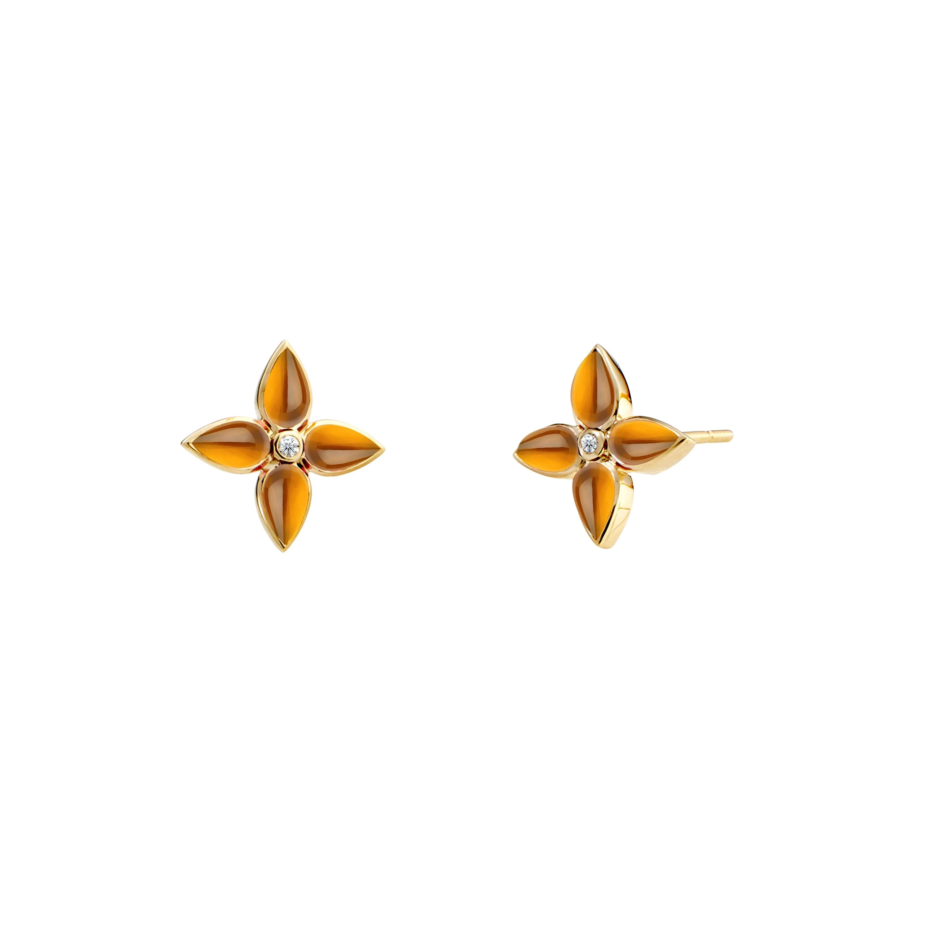 Mogul Gemstone Flower Studs