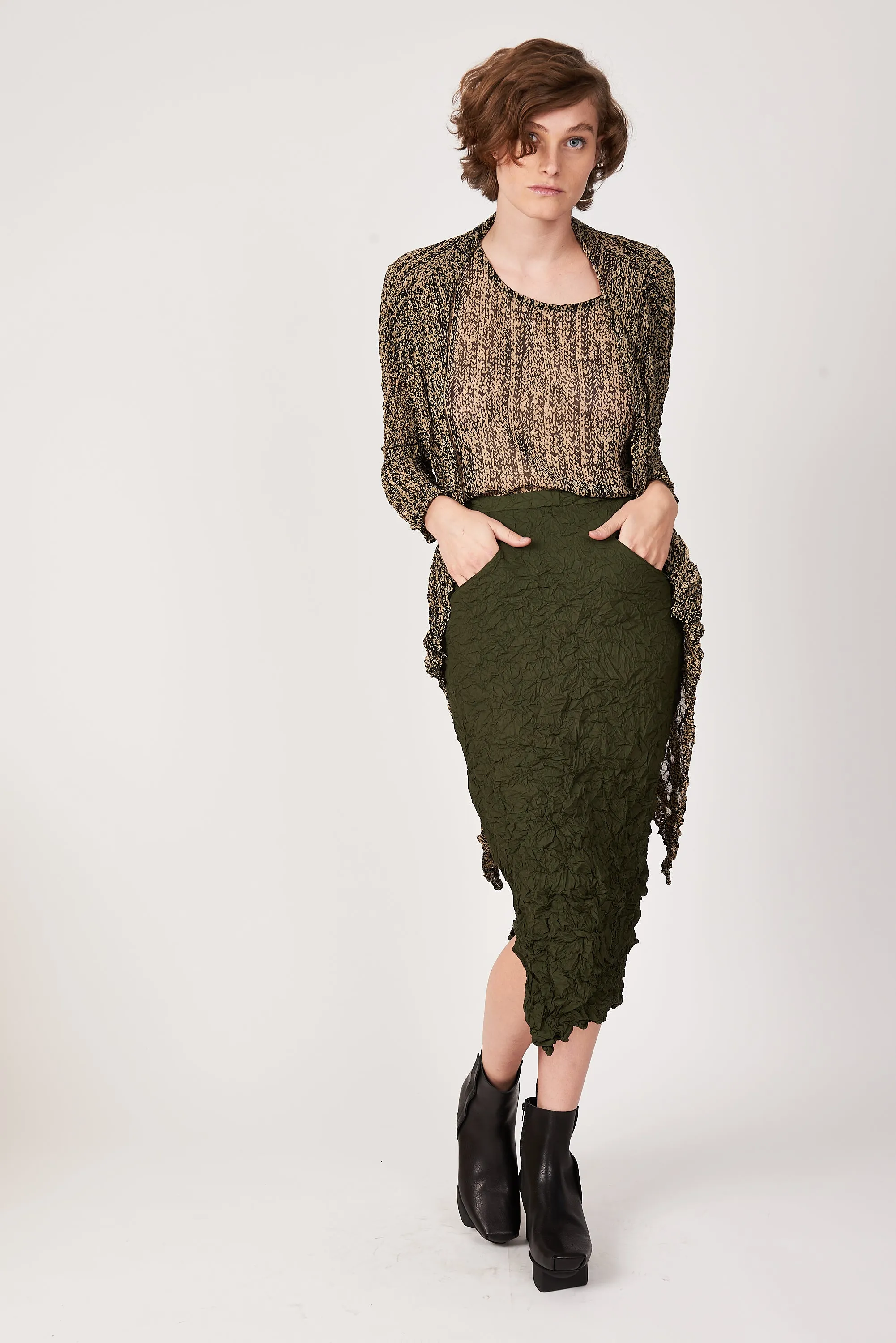 Moth Convertible Column Skirt | Olive