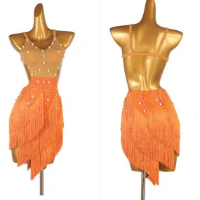 Multi Color Fringe Rhythm Competition Dress | LQ001