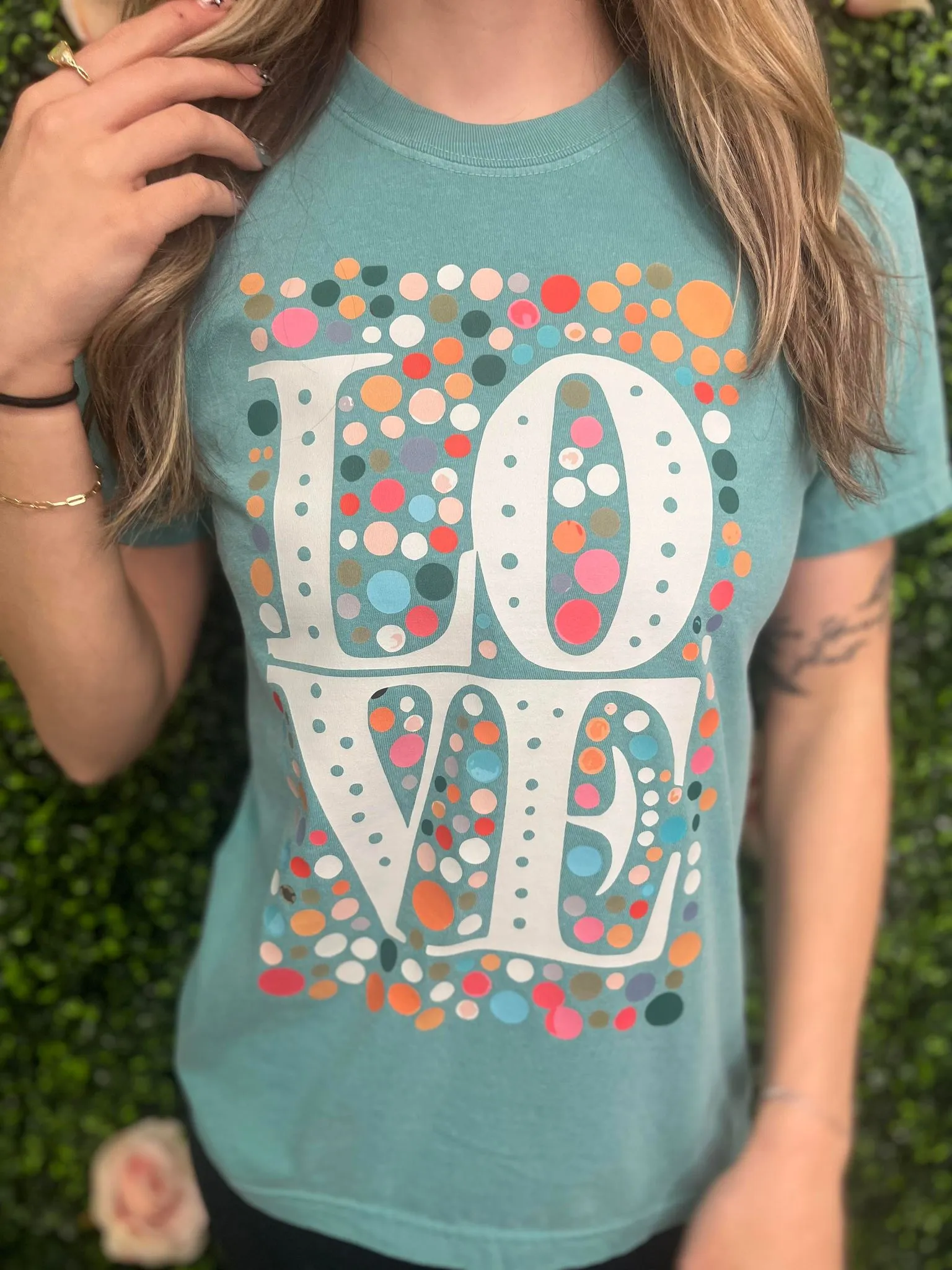 Mutli Colored Love Tee