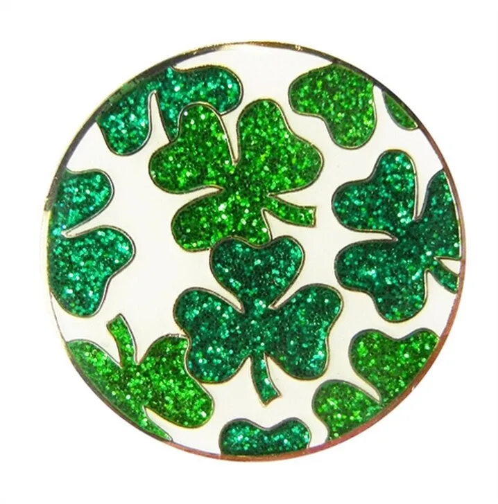 Navika Glitzy Hat Clip/Marker Lucky Shamrock