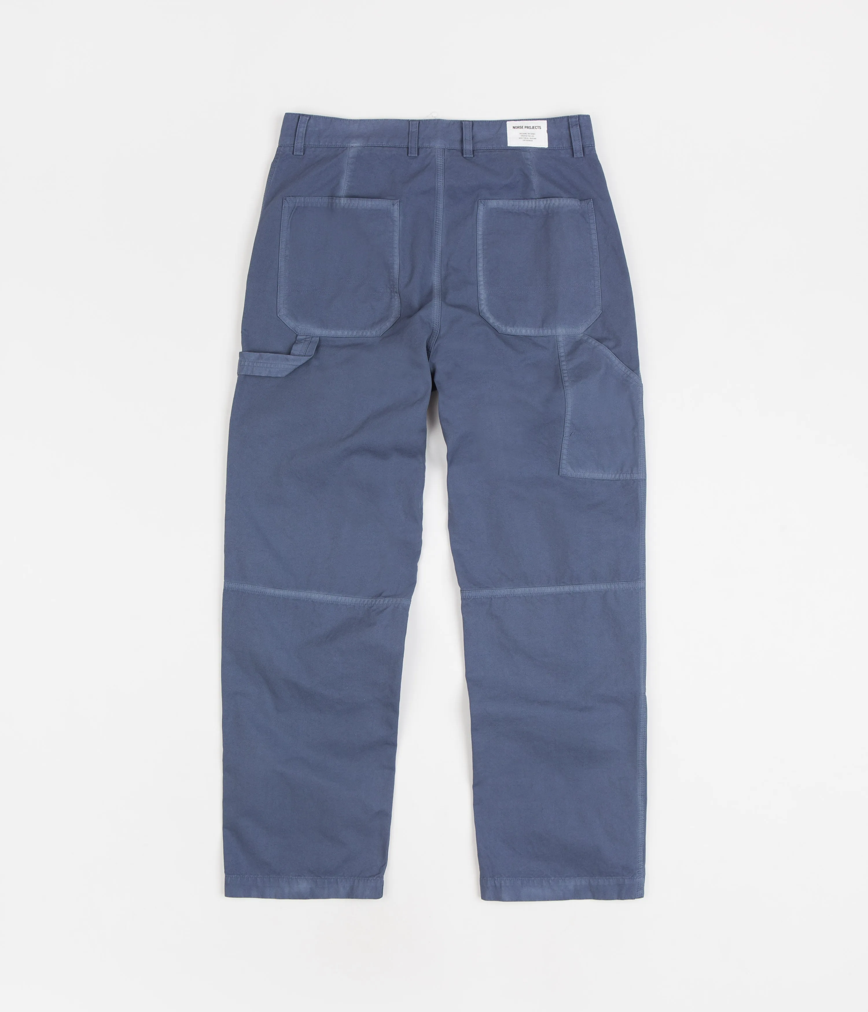 Norse Projects Lukas Tab Series Canvas Pants - Scoria Blue