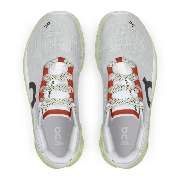 On Women's Cloudmonster Running Shoes - Glacier/Meadow