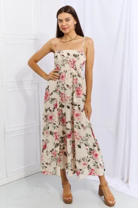 OneTheLand Hold Me Tight Sleevless Floral Maxi Dress in Pink