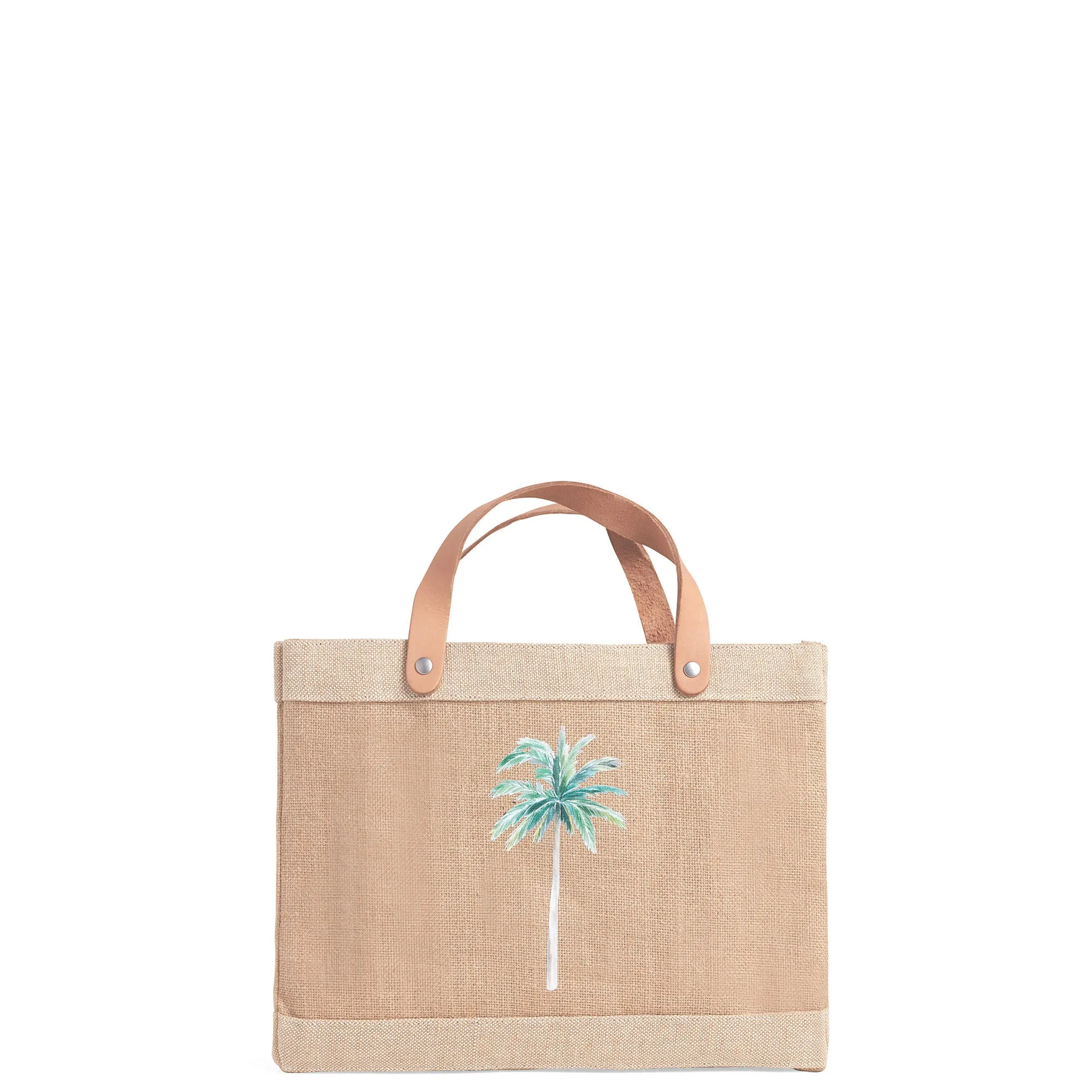 Petite Market Bag in Natural Palm Tree by Amy Logsdon