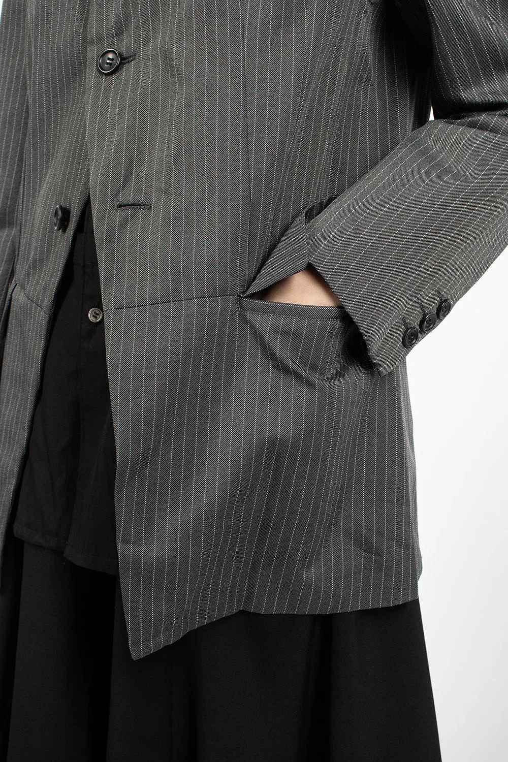 Pinstripe Jacket Grey