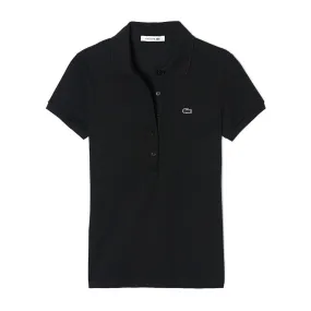 Polo Donna Lacoste Slim Fit Nero