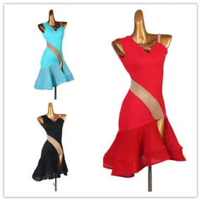 Practice Red/Blue/Black Latin Dancewear